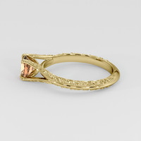 0.62 Ct. Padparadscha Sapphire Ring, 14K Yellow Gold 4