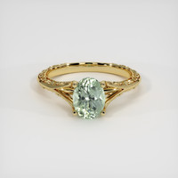 1.74 Ct. Green Sapphire Ring, 14K Yellow Gold 1