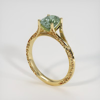 1.74 Ct. Green Sapphire Ring, 14K Yellow Gold 2
