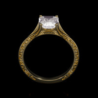 1.49 Ct. White Sapphire Ring, 14K Yellow Gold 3