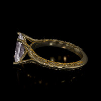 1.49 Ct. White Sapphire Ring, 14K Yellow Gold 4
