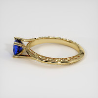 0.65 Ct. Blue Sapphire Ring, 14K Yellow Gold 4