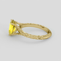 2.04 Ct. Yellow Sapphire Ring, 14K Yellow Gold 4