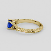 0.70 Ct. Blue Sapphire Ring, 14K Yellow Gold 4