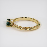 0.67 Ct. Bluish Green Sapphire Ring, 14K Yellow Gold 4