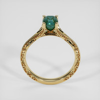 1.30 Ct. Bluish Green Sapphire Ring, 14K Yellow Gold 3