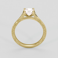 1.35 Ct. Peach Sapphire Ring, 14K Yellow Gold 3