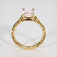 3.10 Ct. Peach Sapphire Ring, 14K Yellow Gold 3