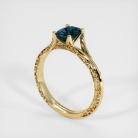 0.89 Ct. Sapphire Ring, 14K Yellow Gold 2