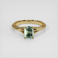 1.42 Ct. Green Sapphire Ring, 14K Yellow Gold 1