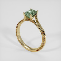 1.42 Ct. Green Sapphire Ring, 14K Yellow Gold 2