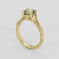 1.93 Ct. Greenish Yellow Sapphire Ring, 14K Yellow Gold 2