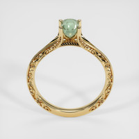 0.90 Ct. Green Sapphire Ring, 14K Yellow Gold 3