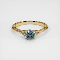 0.64 Ct. Sapphire Ring, 14K Yellow Gold 1
