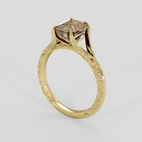 2.51 Ct. Brown Sapphire Ring, 14K Yellow Gold 2
