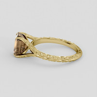 2.51 Ct. Brown Sapphire Ring, 14K Yellow Gold 4