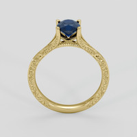 1.07 Ct. Blue Sapphire Ring, 18K Yellow Gold 3