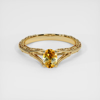 0.63 Ct. Sapphire Ring, 18K Yellow Gold 1