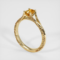 0.63 Ct. Sapphire Ring, 18K Yellow Gold 2