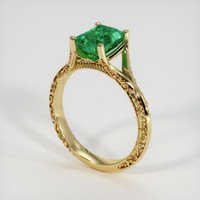 1.62 Ct. Emerald Ring, 18K Yellow Gold 2