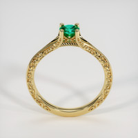 0.28 Ct. Emerald Ring, 18K Yellow Gold 3