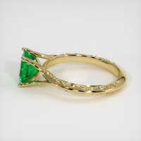 0.92 Ct. Emerald Ring, 18K Yellow Gold 4