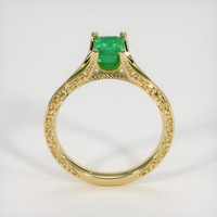 0.98 Ct. Emerald Ring, 18K Yellow Gold 3