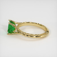 0.98 Ct. Emerald Ring, 18K Yellow Gold 4