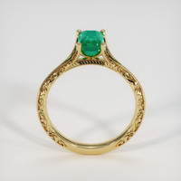 1.12 Ct. Emerald Ring, 18K Yellow Gold 3