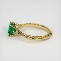 1.12 Ct. Emerald Ring, 18K Yellow Gold 4