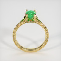 0.97 Ct. Emerald Ring, 18K Yellow Gold 3