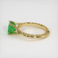 0.97 Ct. Emerald Ring, 18K Yellow Gold 4