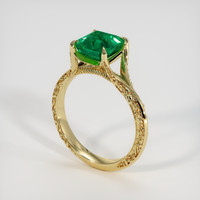 2.07 Ct. Emerald Ring, 18K Yellow Gold 2