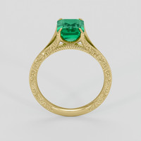 2.22 Ct. Emerald Ring, 18K Yellow Gold 3