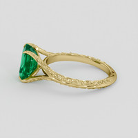 2.22 Ct. Emerald Ring, 18K Yellow Gold 4