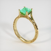 1.33 Ct. Emerald Ring, 18K Yellow Gold 2