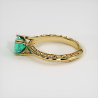 0.62 Ct. Emerald Ring, 18K Yellow Gold 4