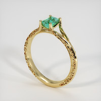 1.12 Ct. Emerald Ring, 18K Yellow Gold 2
