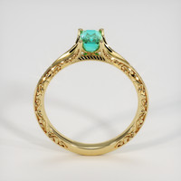 1.12 Ct. Emerald Ring, 18K Yellow Gold 3