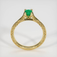 0.37 Ct. Emerald Ring, 18K Yellow Gold 3