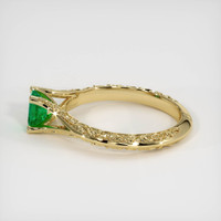 0.37 Ct. Emerald Ring, 18K Yellow Gold 4