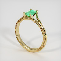 1.04 Ct. Emerald Ring, 18K Yellow Gold 2