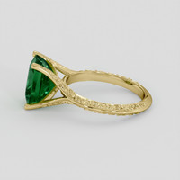 3.59 Ct. Emerald Ring, 18K Yellow Gold 4