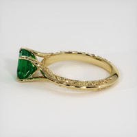 1.33 Ct. Emerald Ring, 18K Yellow Gold 4