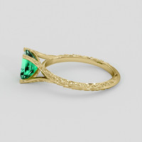 0.73 Ct. Emerald Ring, 18K Yellow Gold 4