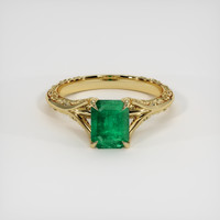 1.74 Ct. Emerald Ring, 18K Yellow Gold 1