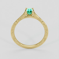 0.51 Ct. Emerald Ring, 18K Yellow Gold 3