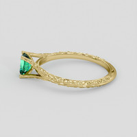 0.51 Ct. Emerald Ring, 18K Yellow Gold 4