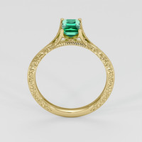 0.69 Ct. Emerald Ring, 18K Yellow Gold 3