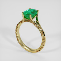 1.83 Ct. Emerald Ring, 18K Yellow Gold 2